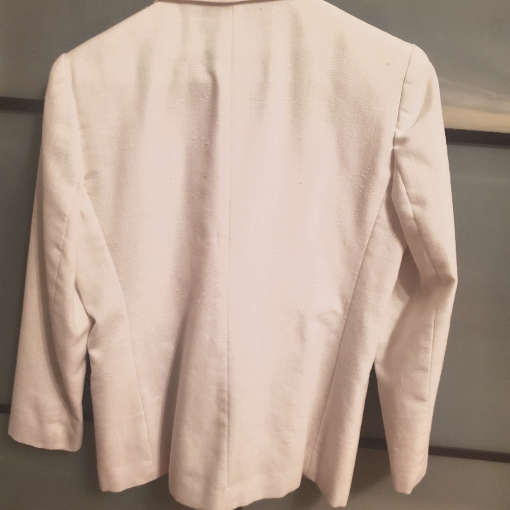 White linen blazer